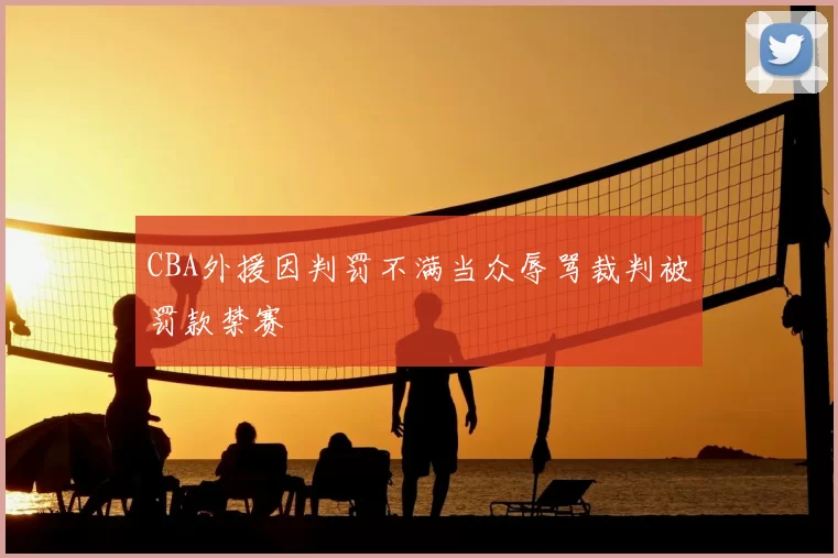 CBA外援因判罚不满当众辱骂裁判被罚款禁赛